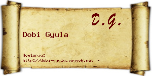 Dobi Gyula névjegykártya