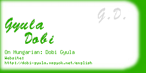 gyula dobi business card